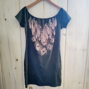 Love Culture Faux Suede Green Dress